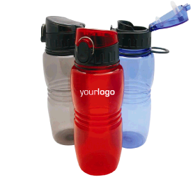 promotional drink bottle capped three